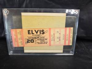 lot 323 image: Elvis Presley 1977 Genuine Unused Concert Ticket Huntington Civic Center with Certificate