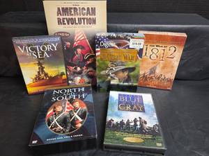 lot 350 image: Civil War Movies and Documentaries- North and South and The Blue and the Grey