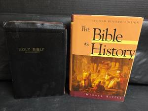 lot 384 image: Holy Bible Concordance and The Bible as History Book Set