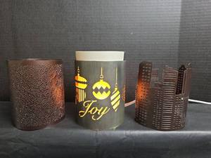 lot 444 image: Electric Wax Warmer Set with Decorative Sleeves
