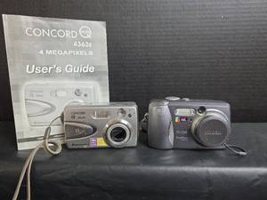 lot 457 image: Early 2000s Digital Camera Bundle - Concord Eye-Q 4363z and Kodak EasyShare DX4530