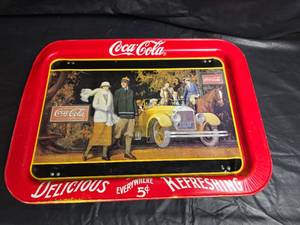 lot 482 image: Coca-Cola Classic Car TV Tray with Folding Legs