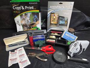 lot 485 image: Mixed Office Supplies and Tools Bundle