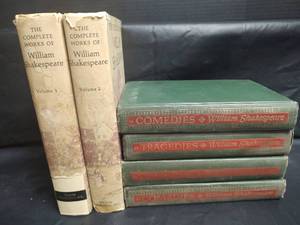 lot 522 image: Vintage Complete Works of William Shakespeare Vol 1 and 2 and Comedies and Tragedies
