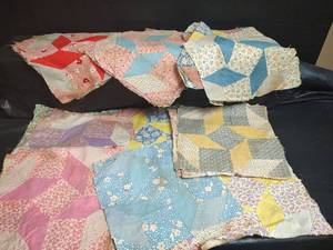 lot 525 image: Handmade Patchwork Quilt Blocks