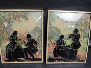 lot 584 image: Antique Framed Silhouettes