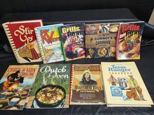 lot 642 image: Outdoor Cooking and Western Themed Recipe Books