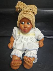 lot 753 image: Naber Kids Emma Baby Wood Doll with Blonde Hair and Certificate of Authenticity