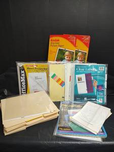 lot 769 image: Office Supplies Paper, Sheet Protectors, and File Folders