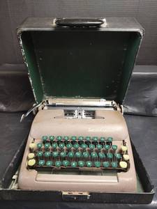 lot 775 image: LC Smith and Corona Sterling Portable Typewriter with Case, Made in USA
