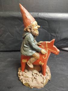 lot 781 image: Gnome on Dala Horse Figurine Scandi  by Tom Clark, Cert of Authenticity