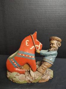 lot 793 image: Tom Clark Swedish Folklore Figurine with Dala Horse and Woodsman