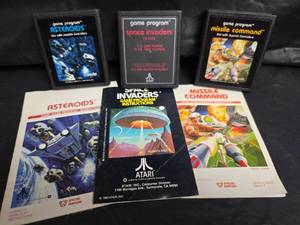 lot 802 image: Atari 2600 Games - Asteroids, Space Invaders, Missile Command