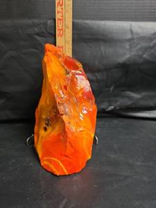 lot 826 image: Orange Swirl Slag Glass Chunk