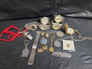 lot 831 image: Old Watches, Pocket Coins and More