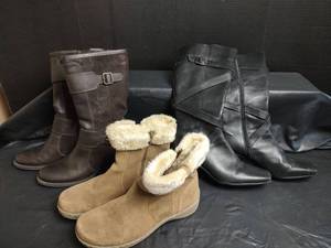 lot 909 image: Womens Boots- Various Styles Including Faux Fur Lined and Leather, See Pictures for Sizes