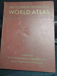 lot 919 image: Encyclopaedia Britannica World Atlas with Geographical Survey and World Spheres