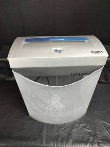 lot 921 image: Aurora AS502MX Paper Shredder with Card Shredder, powers on