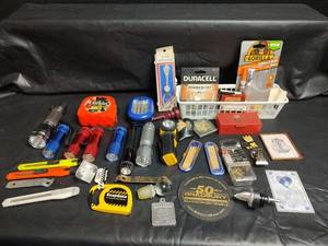 lot 927 image: Mixed Accessory Lot with Flashlights and Hardware and More