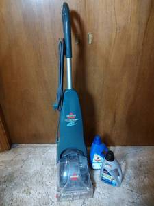 lot 930 image: Bissell QuickSteamer PowerBrush Carpet Cleaner with Cleaning Solutions