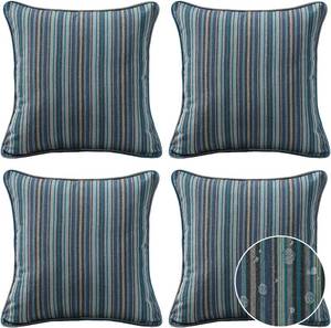 lot 3814 image: $100 Sunbrella Outdoor Throw Pillows Water-Repellent Set of 4