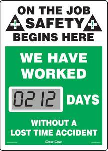 lot 3834 image: $147 AccuformNMC Mini Digi-Day Battery-Powered Scoreboard SCL212