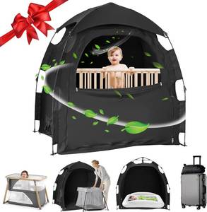 lot 3837 image: $80 Baby Sleep Tent, Light Blocking for Pack N Play & Mini Crib