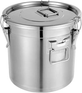 lot 3842 image: $89 DYNAMI 5.5Gal Stainless Steel Airtight Container Locking Clamp