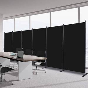 lot 3870 image: $136 6FT Room Divider, 6-Panel Freestanding Privacy Screen, 204 Wide