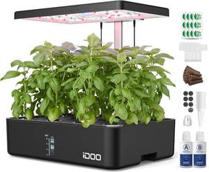 lot 3877 image: $90 iDOO Hydroponics Growing System Kit 12 Pods, Indoor Herb Garden