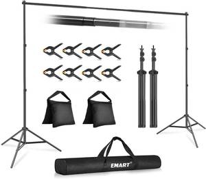 lot 3881 image: EMART Backdrop Stand 10x7ft Photo Studio Kit with 2 Crossbars