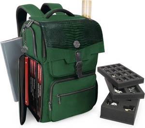 lot 3882 image: $200 ENHANCE Collectors Edition DnD Backpack - DM Bag (Dragon Green)