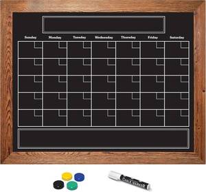 lot 3894 image: $55 Better Office Products Chalkboard Calendar 24x30 Wall-Mount