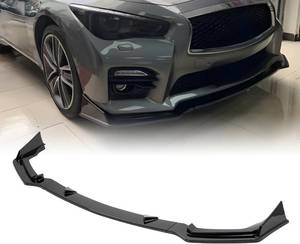 lot 3899 image: $56 Front Bumper Spoiler Lip for Infiniti Q50Q50L 2014-2017, Black