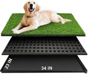 lot 3902 image: $54 Dog Grass Pad, 34X23 Large Potty, Reusable Puppy Pee Pad