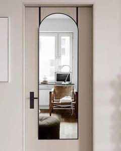 lot 3916 image: Arched Full-Length Mirror 14x48, HangingLeaning, Black