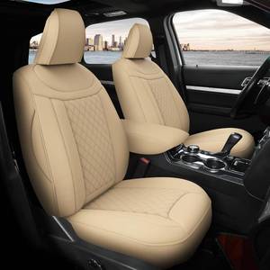 lot 3934 image: $170 GIANT PANDA PU Leather Car Seat Covers for Ford Explorer ST Beige
