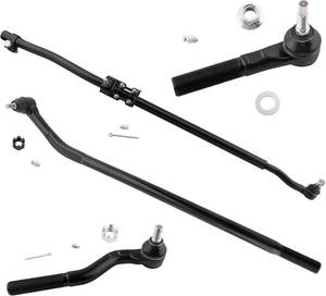 lot 3951 image: $226 BOXI Set of 4 Tie Rod Ends & Drag Link for Wrangler 07-18 LHRH