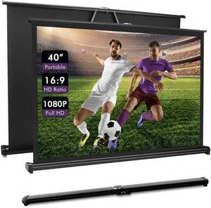 lot 3960 image: $66 40-Inch Portable Projection Screen 169 with Stand, IndoorOutdoor