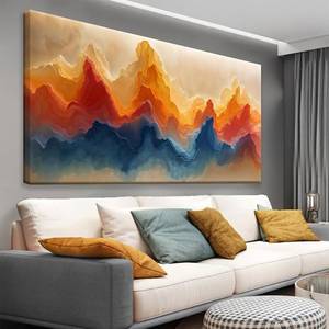 lot 3995 image: $135 Large Abstract Wall Art for Living Room Canvas Decor 29x58