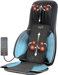 lot 4003 image: $230 Mynt Shiatsu Neck & Back Massager, 10 Kneading Nodes, Heat Black