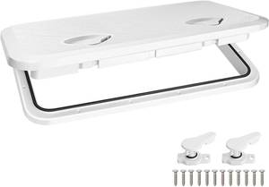 lot 4020 image: $49 Marine Boat Hatch Deck Cover Lid, Black Access Door, Waterproof