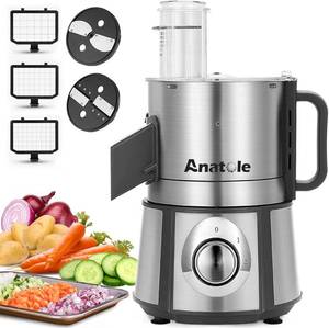 lot 4046 image: $299 Anatole 5-in-1 Electric Veg Dicer, Slicer, Shredder, 16-Cup, 300W