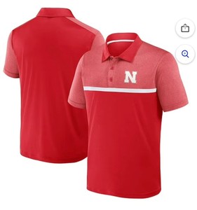 lot 4063 image: Nebraska Cornhuskers Mens Short Sleeve Polo Large