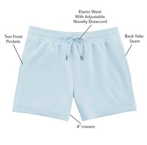 lot 4075 image: Xxl- Members Mark Womens Sandwash Short light blue