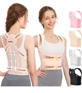 lot 1327 image: Fit Geno Back Brace Posture Corrector for Men & Women Shoulder Straightener Adjustable Full Back Support Pain Relief - Scoliosis Hunchback Spine Corrector (Small)