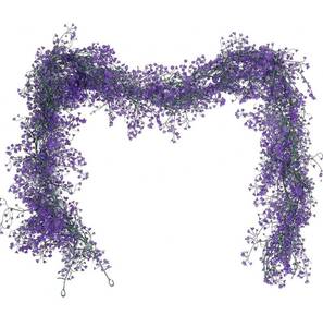 lot 1337 image: RECUTMS Artificial Hanging Vines Garland Fake Plant Greenery Faux Ferns Leaves Ivy Garland 2Pcs 5.6Ft for Spring Home Indoor Outdoor Wedding Table Centerpiece Party Easter Decor(Purple)