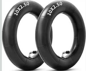lot 1345 image: Heavy Duty 10x2.50 Thicker 40% Butyl Inner Tube with CR202 90° Bent Valve Stem, 10 Inch Smart Self Balancing Electric Scooter Tire Tube Fit for 36v 48v 400w 500w 800w Hub Motor (Pack of 2)