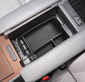 lot 1356 image: HGWEI Center Console Organizer Tray Compatible with 2021-2026 Toyota Sienna Accessories, Sienna LE Limited Platinum SE XLE XSE Coin Container Armrest Secondary Storage Box, Black