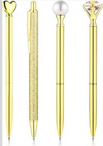 lot 1364 image: BESARME 4 Pcs Gold Pens for Writing, Gold Gifts for Women Girls Wedding Pens Guest Book Pen Black Ink Cute Pen for School Office Supplies Easter Gifts for Women Easter Basket Stuffers